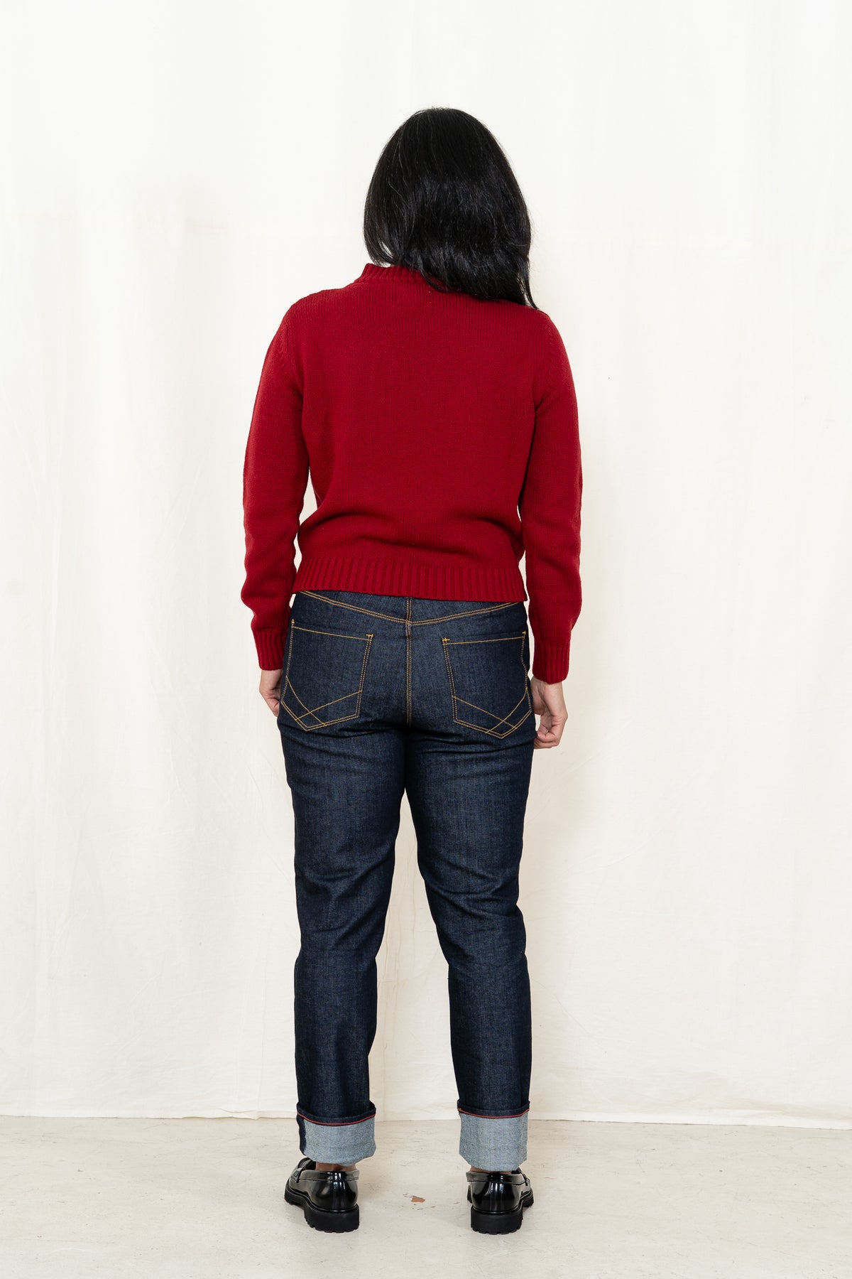 Casa Isaac Woman Side Button Jacket in Red
