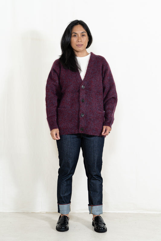 Sayaka Davis Mohair Cardigan in Mulberry