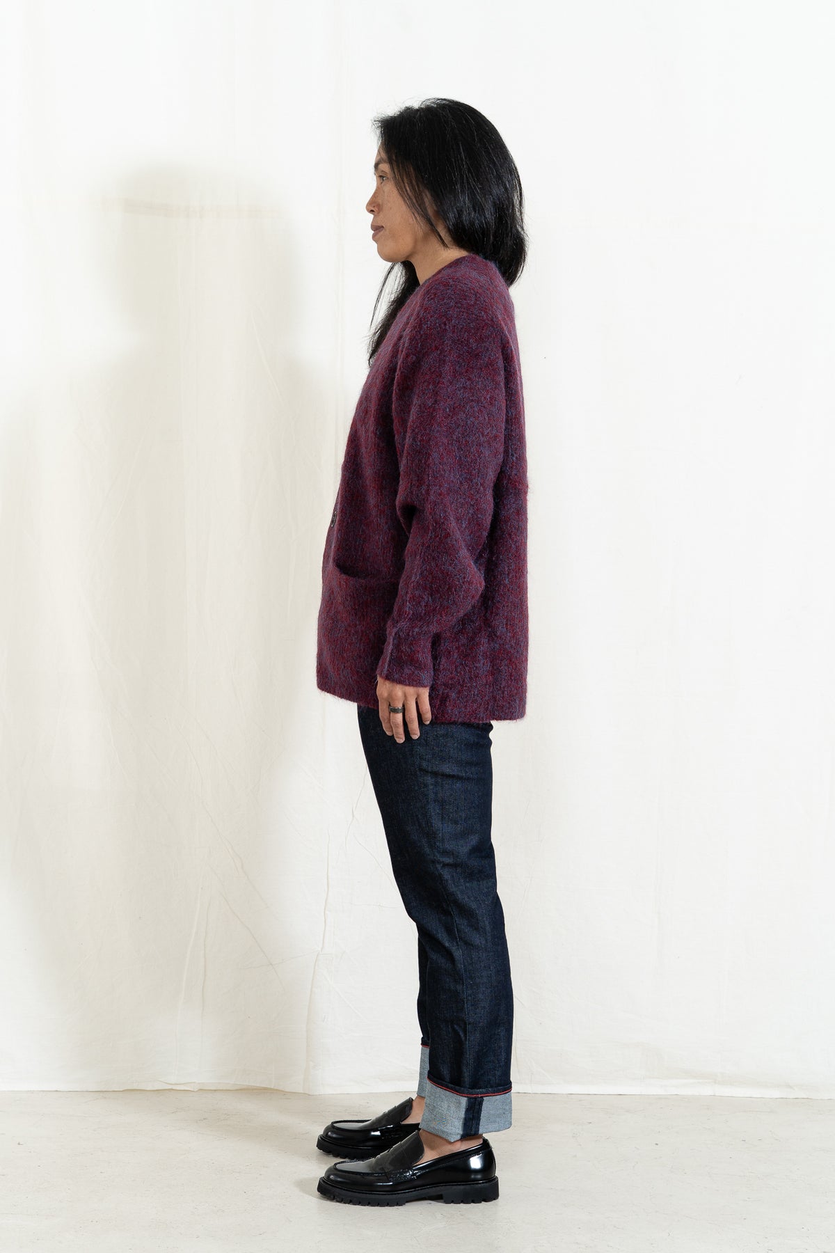 Sayaka Davis Mohair Cardigan in Mulberry