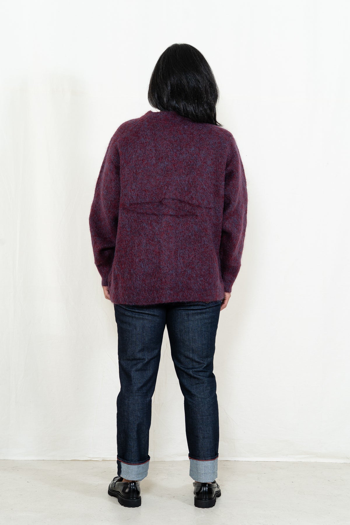 Sayaka Davis Mohair Cardigan in Mulberry