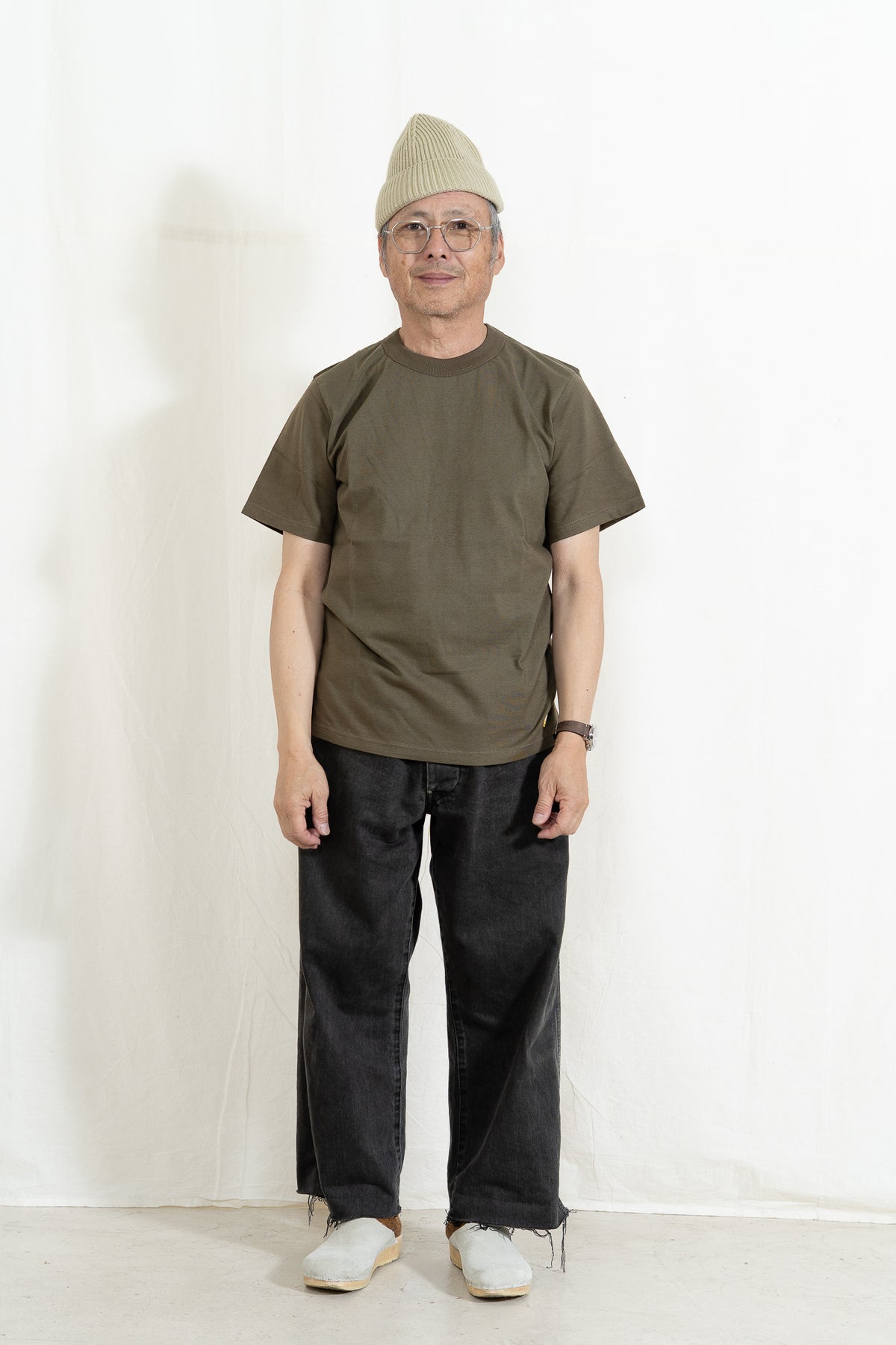 Armor-Lux Plain T-Shirt Callac in Olive