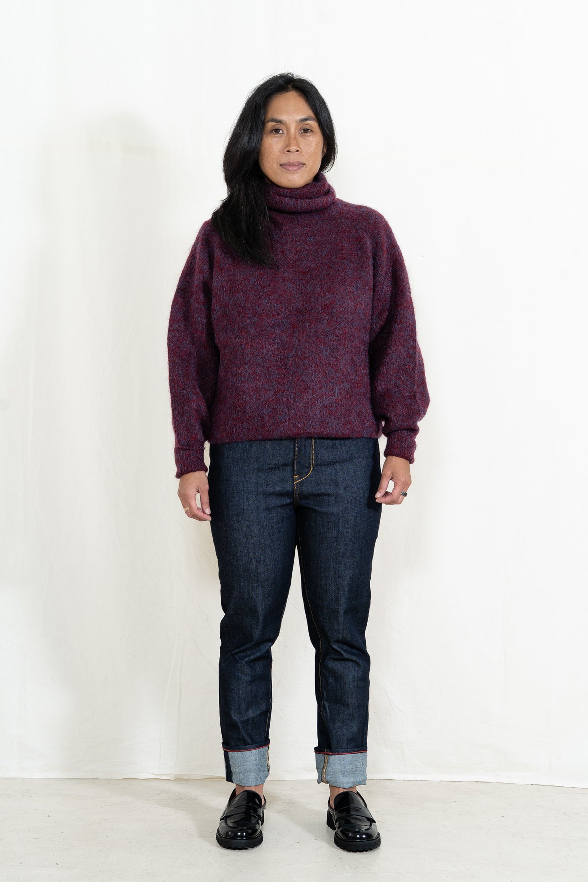 Sayaka Davis Mohair Highneck in Mulberry