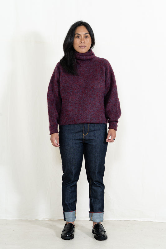Sayaka Davis Mohair Highneck in Mulberry