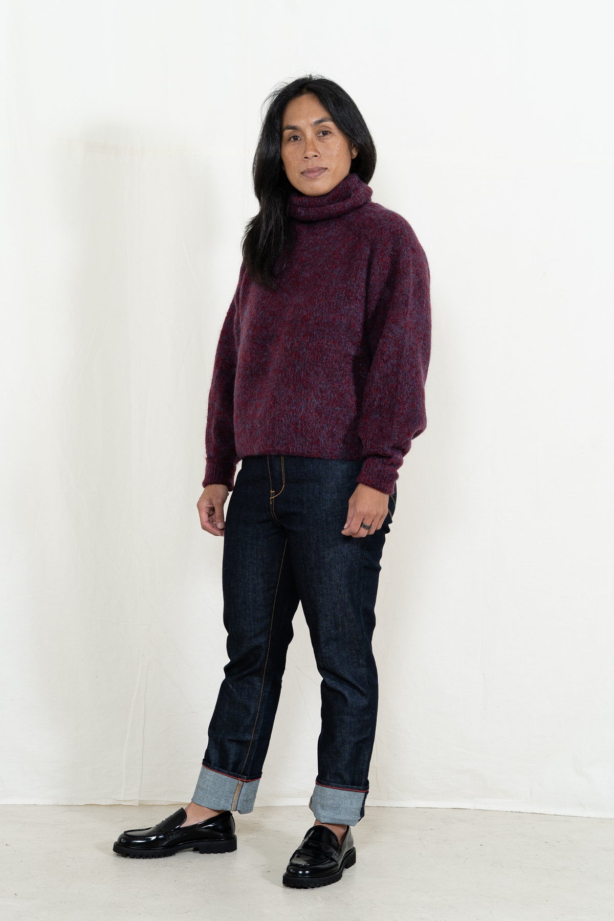 Sayaka Davis Mohair Highneck in Mulberry