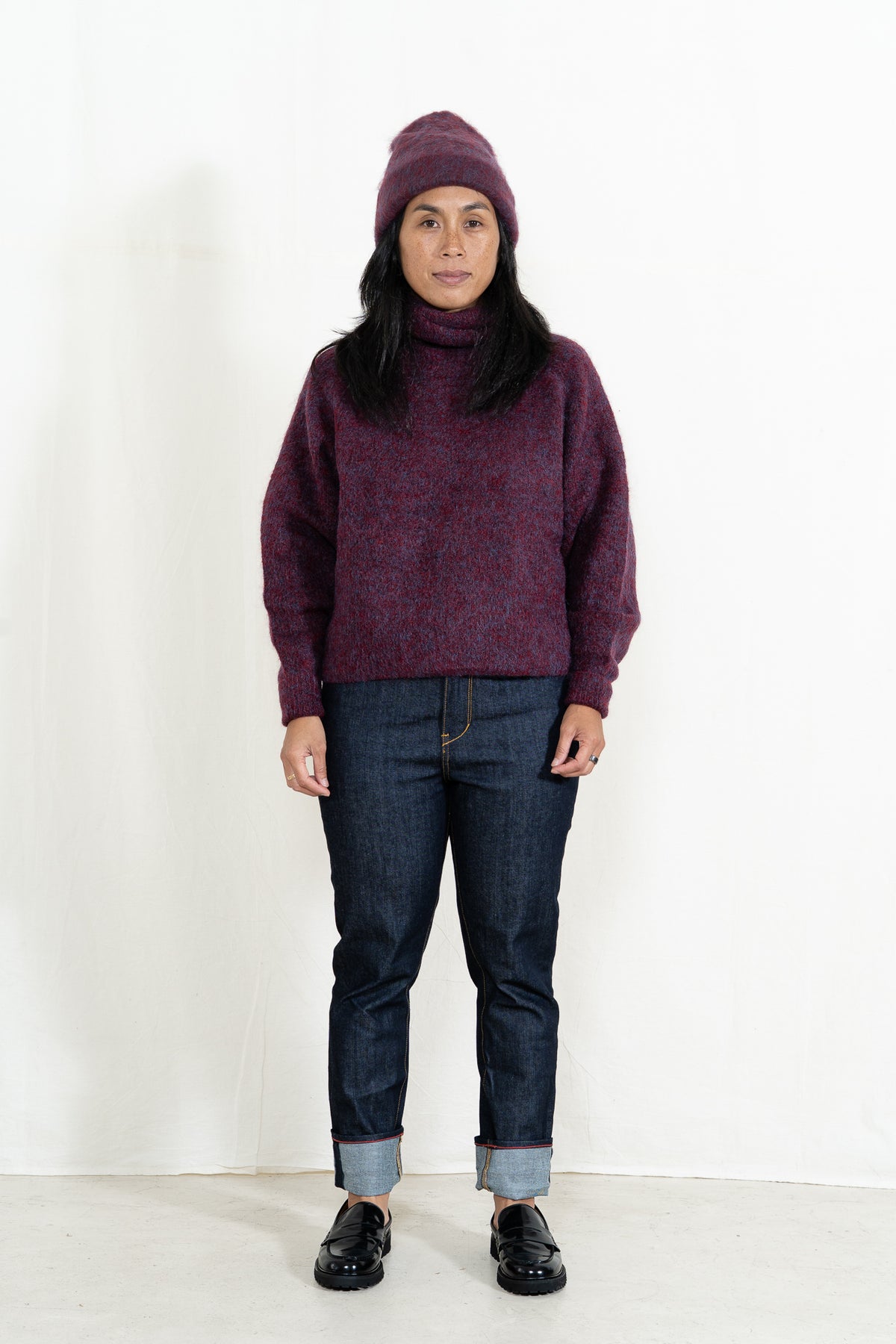Sayaka Davis Mohair Beanie in Mulberry