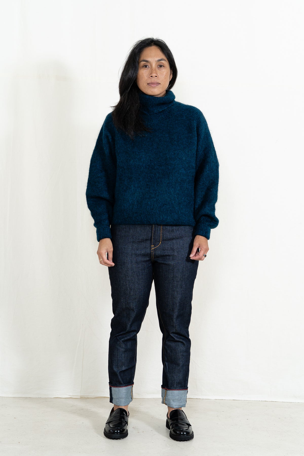 Sayaka Davis Mohair Highneck in Midnight Blue