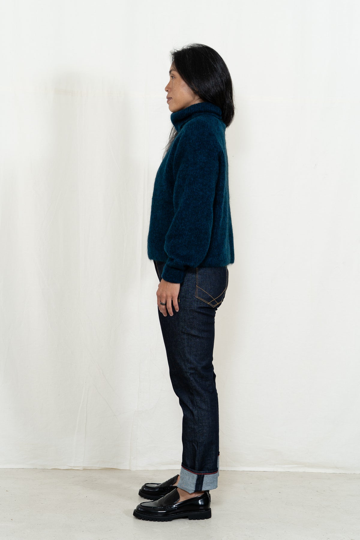 Sayaka Davis Mohair Highneck in Midnight Blue