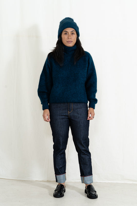 Sayaka Davis Mohair Beanie in Midnight Blue