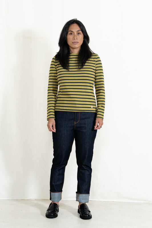Armor-Lux Mariniere ML in Green Moss and Otranto