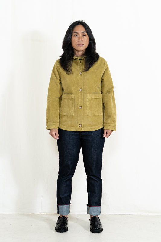 Armor-Lux Cord Fisherman's Jacket in Green Moss