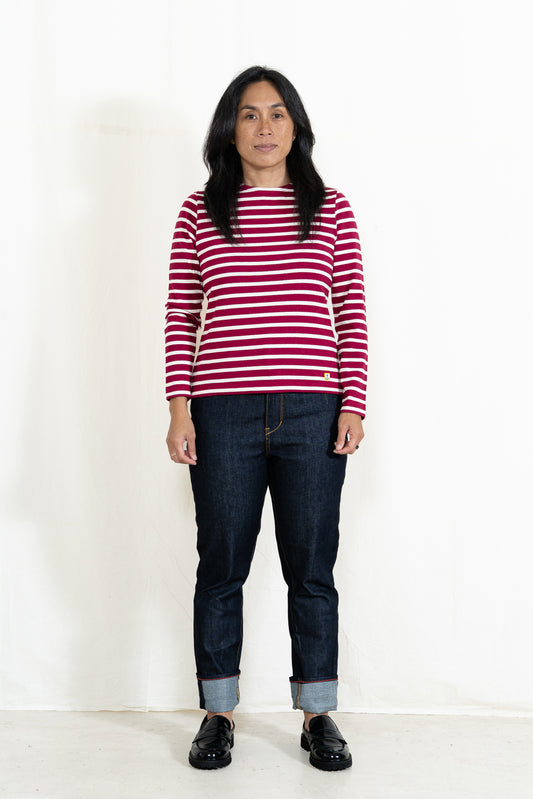 Armor-Lux Mariniere ML in Beet and Nature