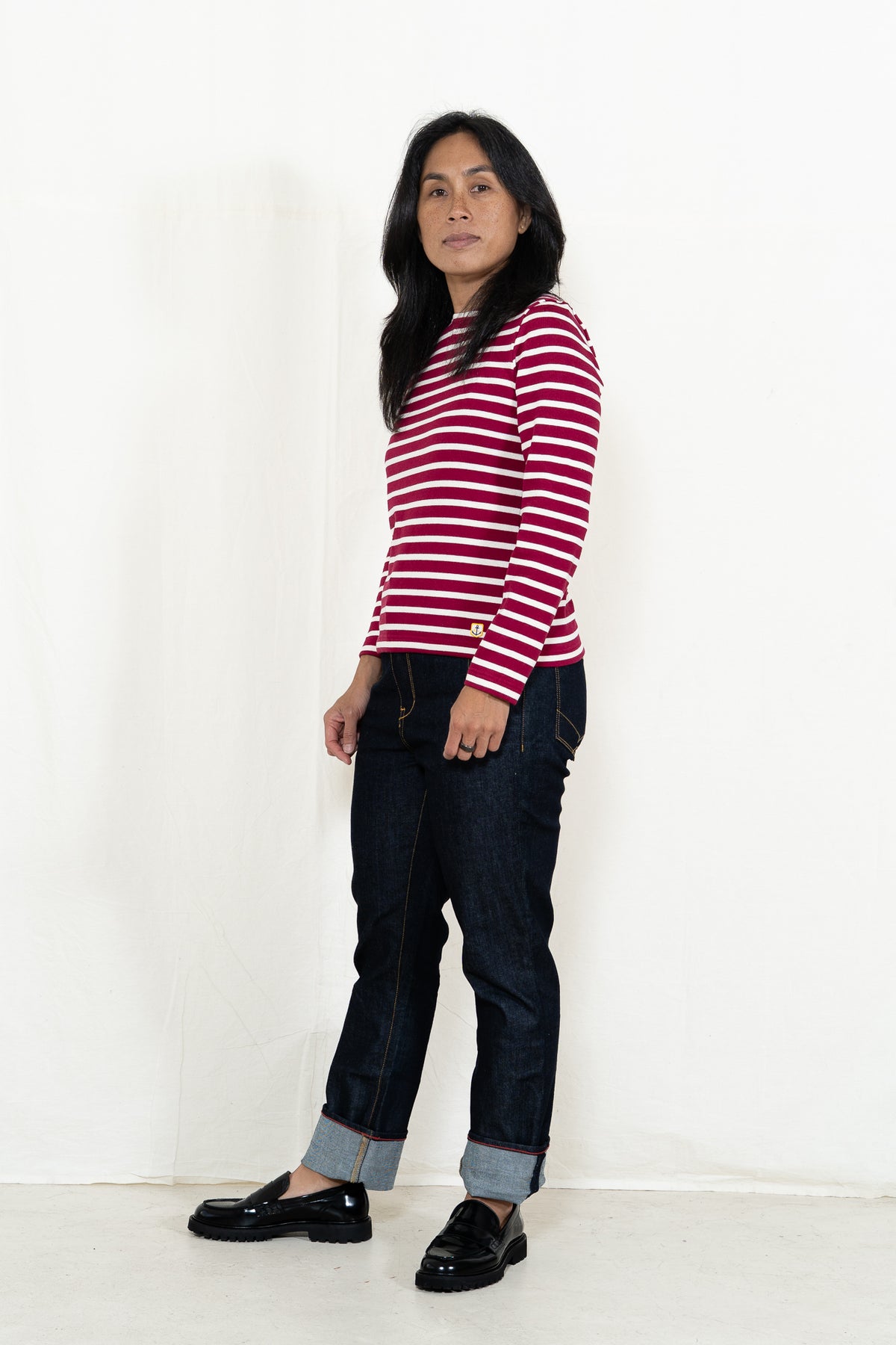 Armor-Lux Mariniere ML in Beet and Nature