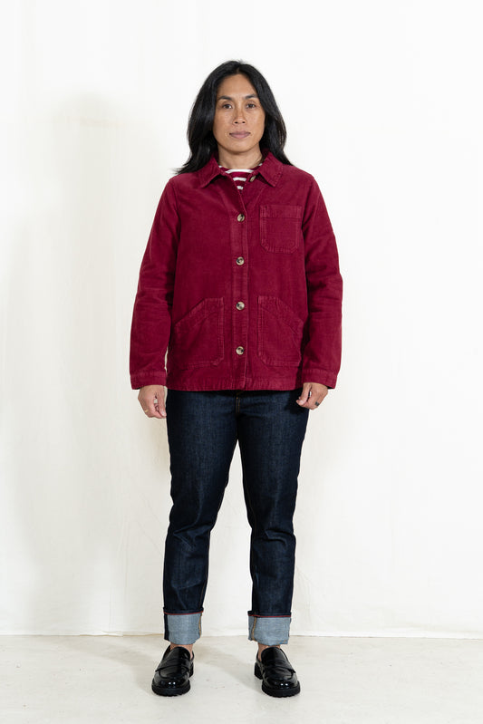 Armor-Lux Cord Fisherman's Jacket in Beet