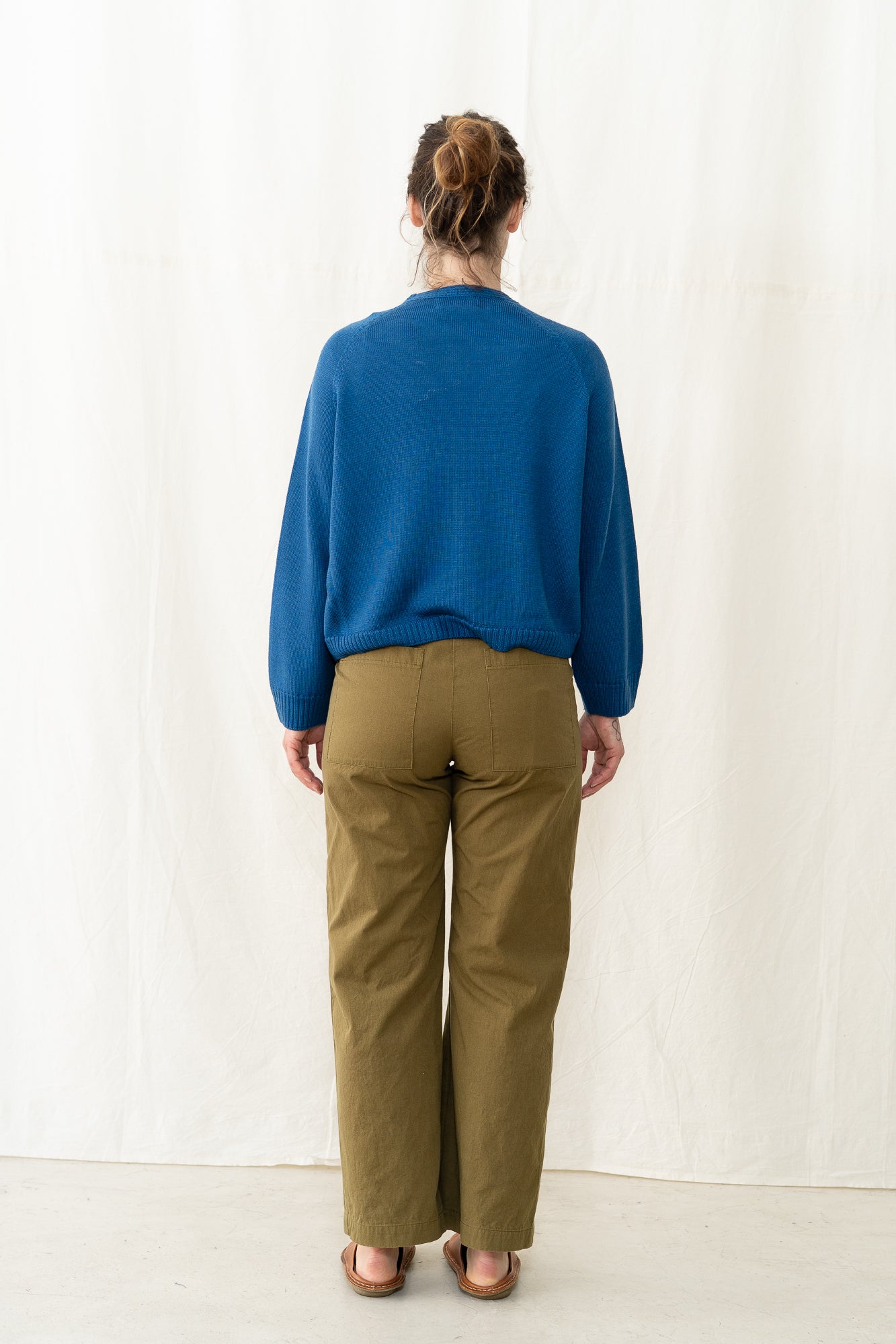 SARAHWEAR Merino Cardigan Sweater in Blue