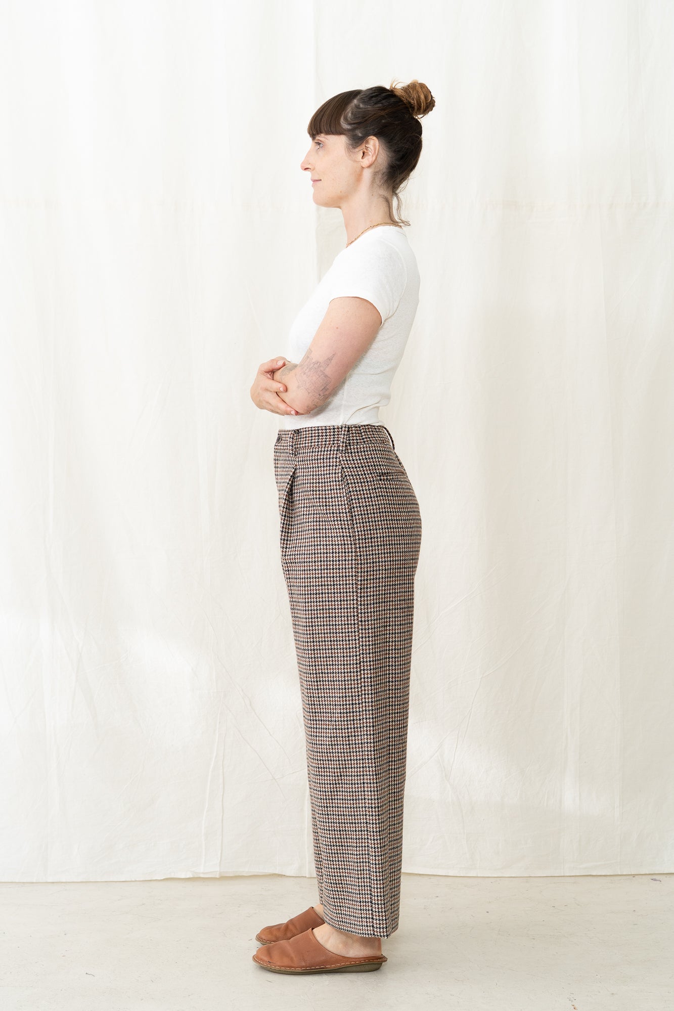 SARAHWEAR Gun Club Check Tweed Pant