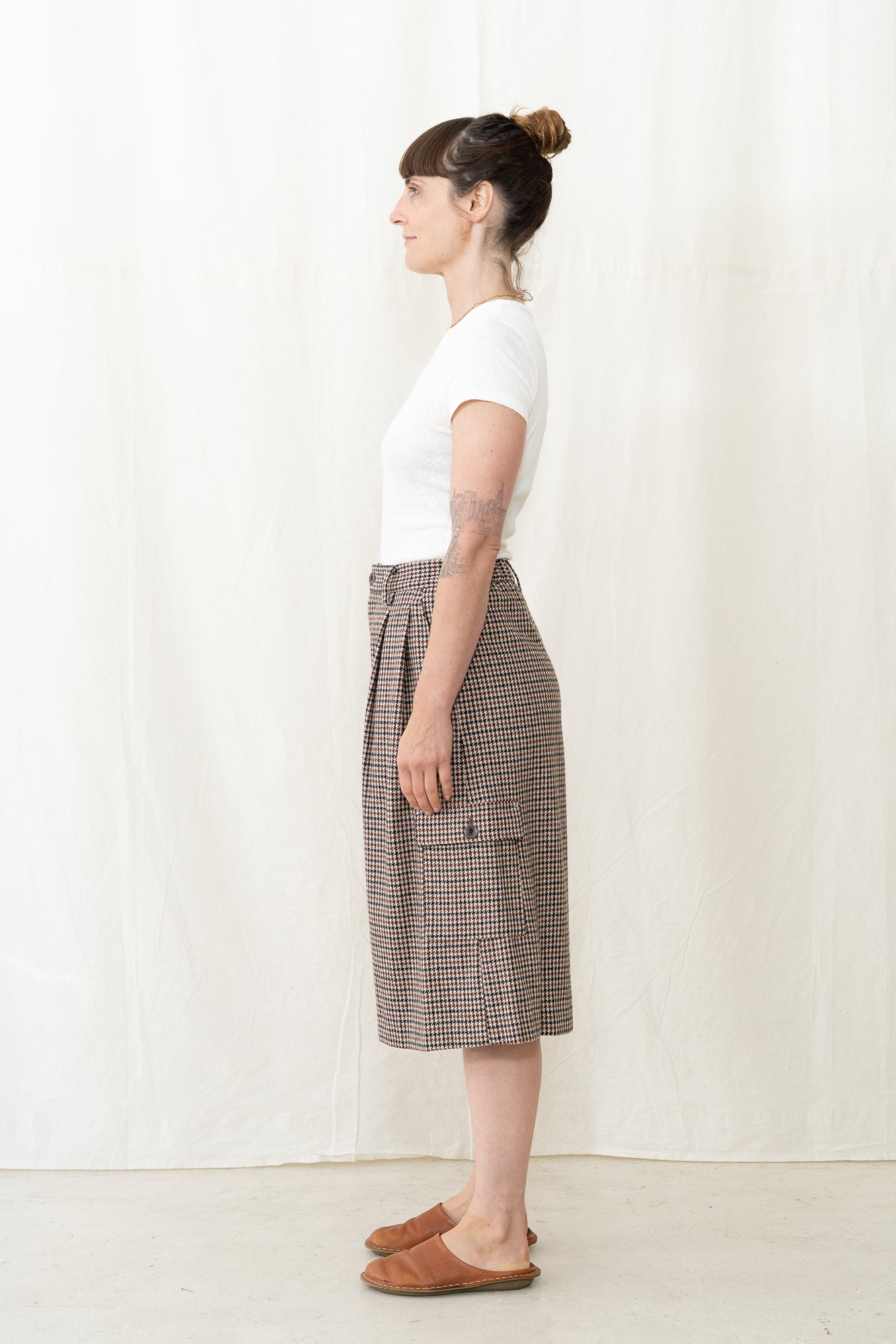 SARAHWEAR Gun Club Check Tweed Culotte