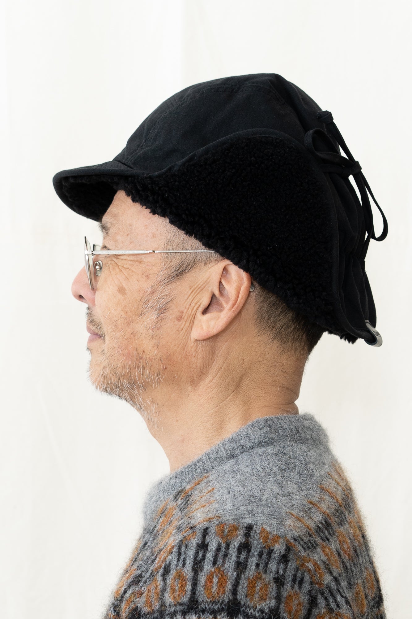 Kappy Reversible Trooper Hat in Black