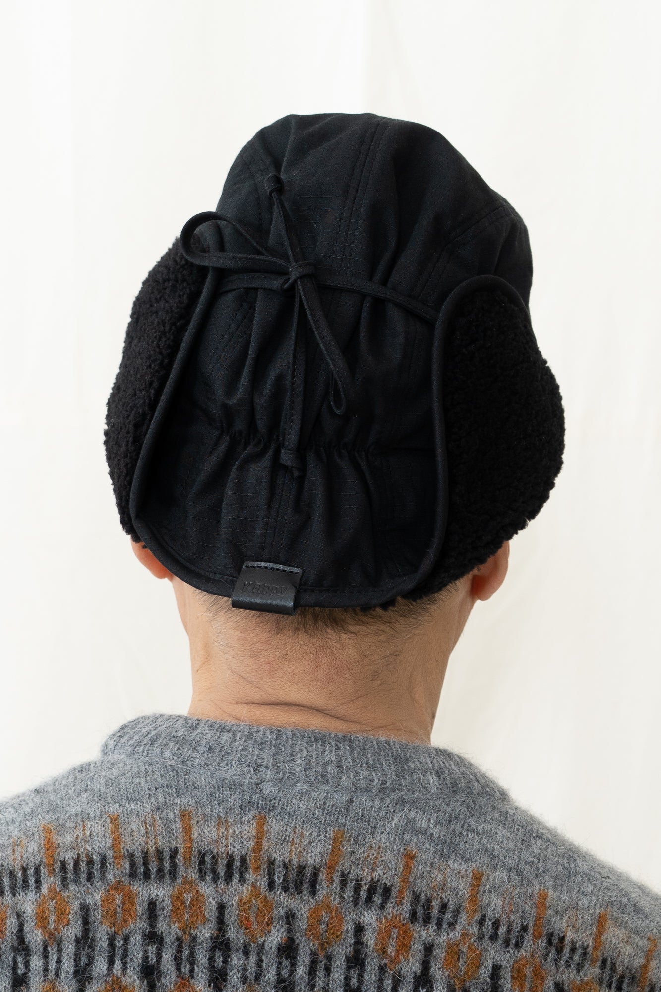 Kappy Reversible Trooper Hat in Black