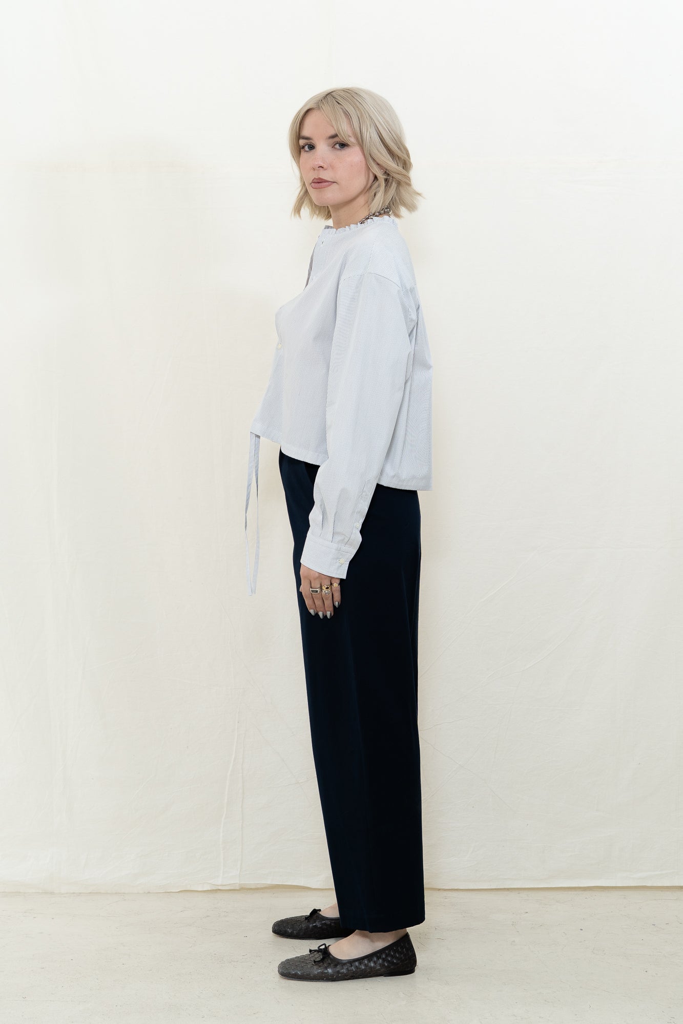 NICHOLSON & NICHOLSON Pearl Stripe Top