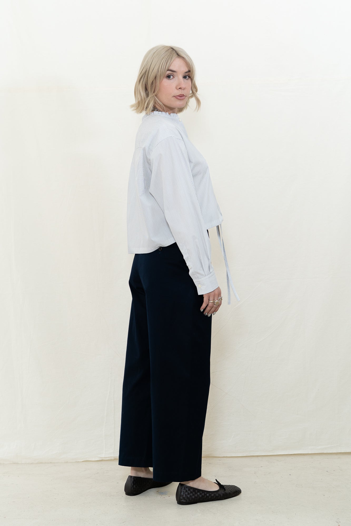 NICHOLSON & NICHOLSON Pearl Stripe Top
