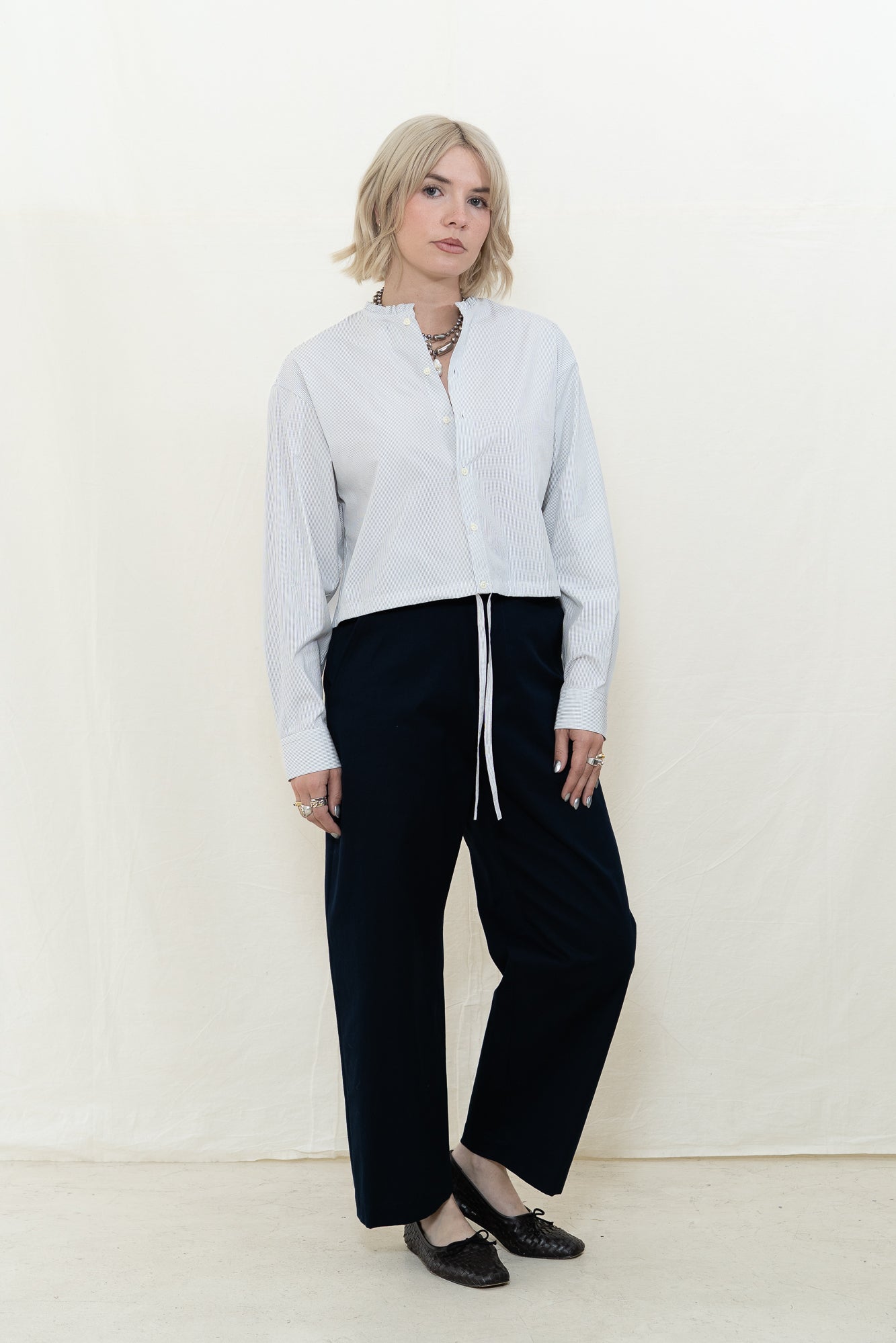 NICHOLSON & NICHOLSON Pearl Stripe Top
