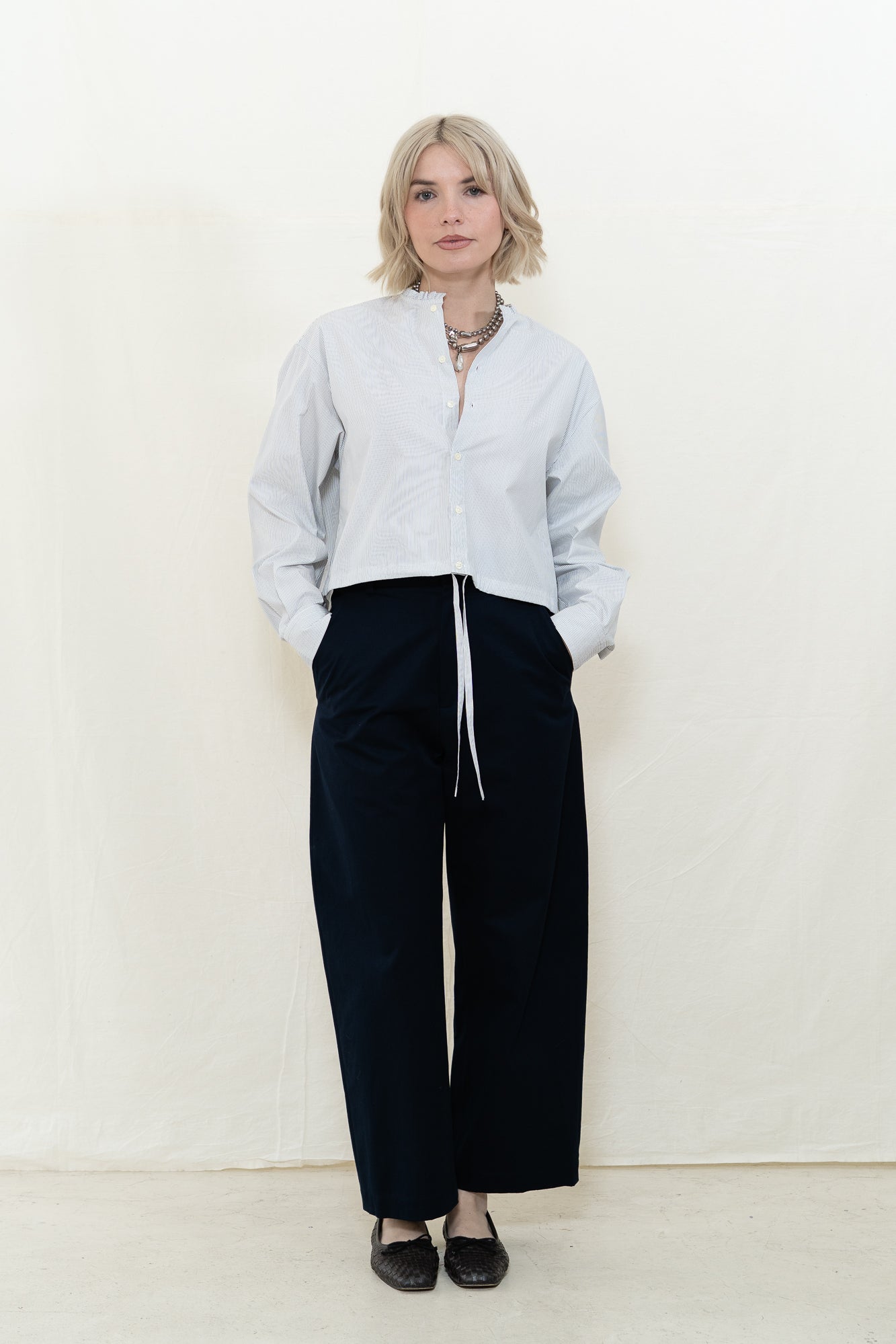 NICHOLSON & NICHOLSON Pearl Stripe Top