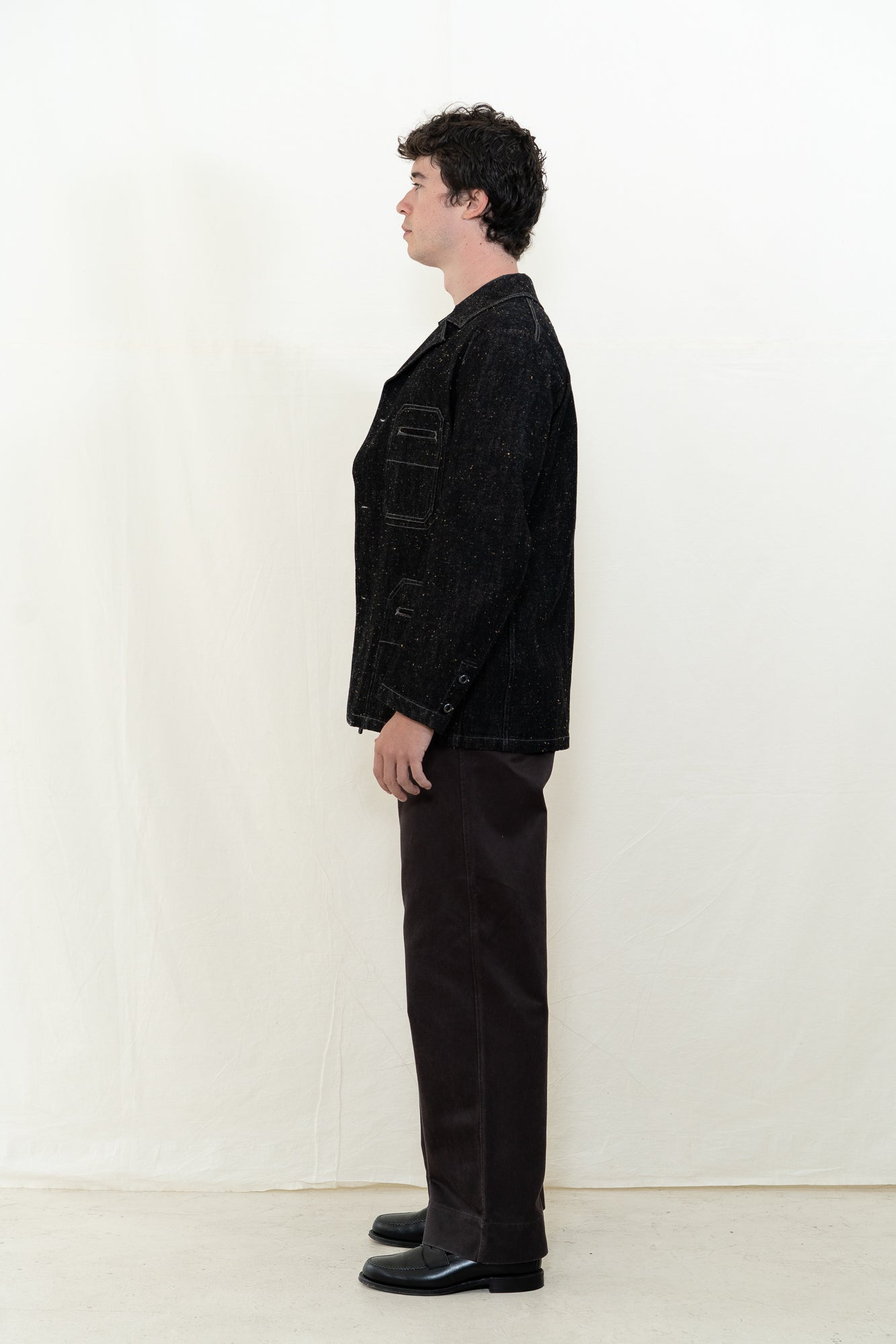 MotivMfg Castel Donegal Denim Jacket in Brown