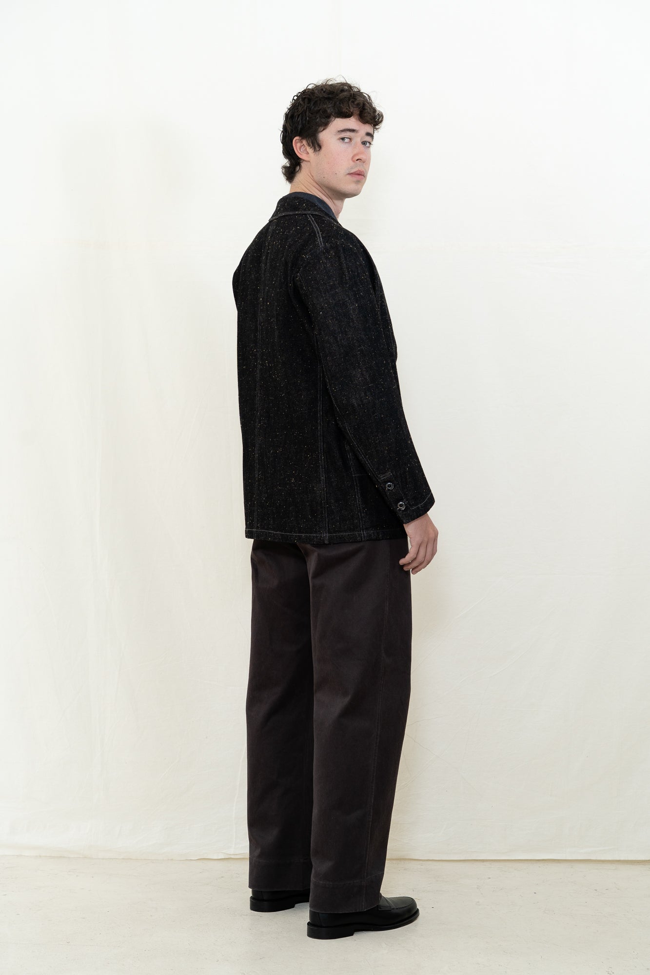 MotivMfg Castel Donegal Denim Jacket in Brown