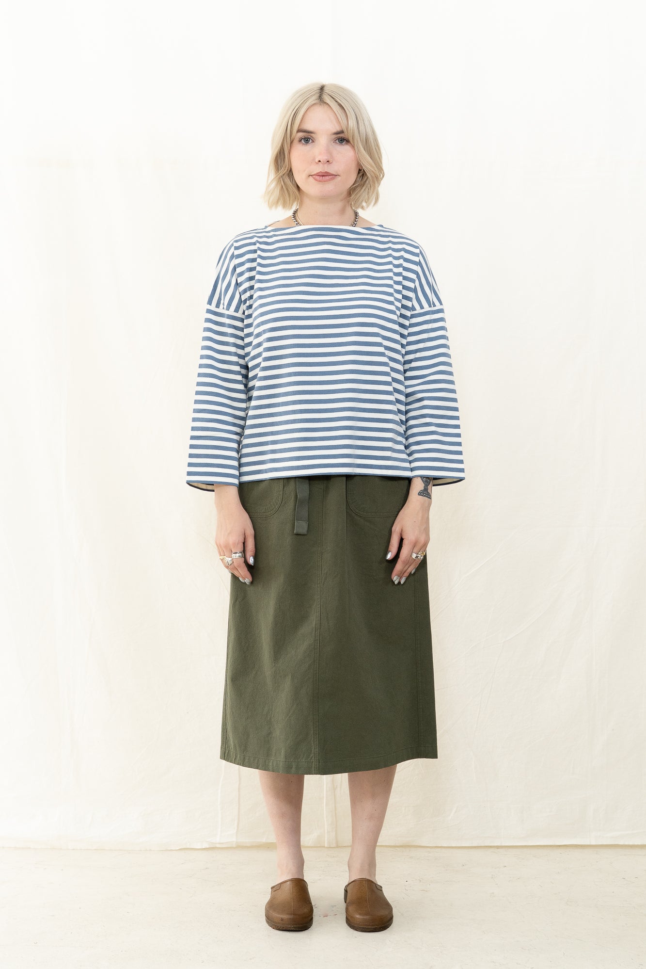 Beaumont Organic Leia-Sue in Pewter and Off White