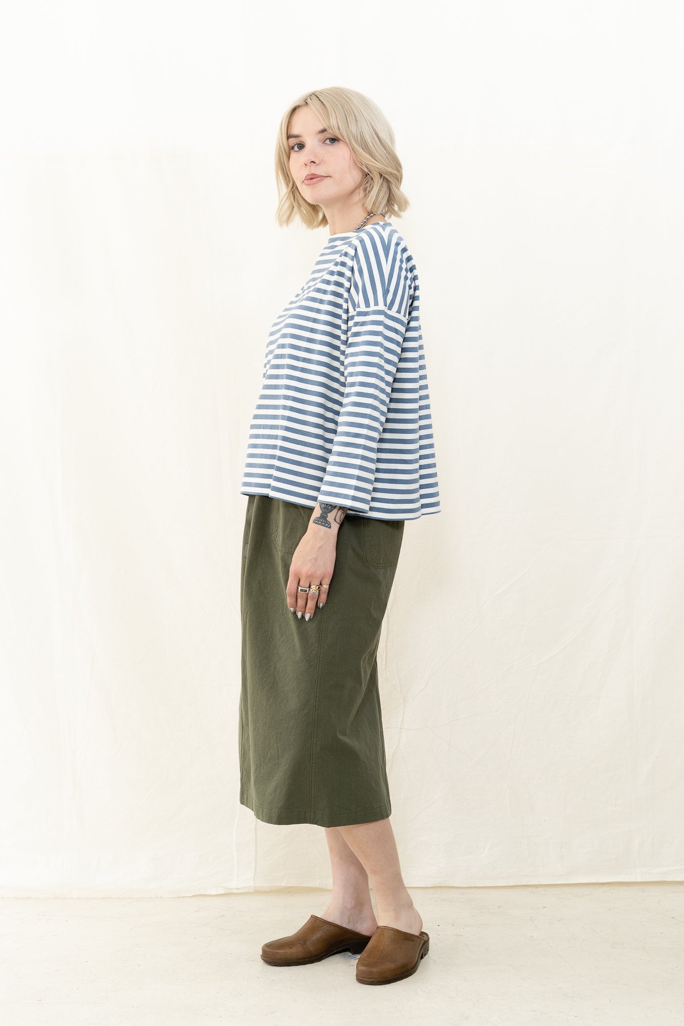 Beaumont Organic Leia-Sue in Pewter and Off White