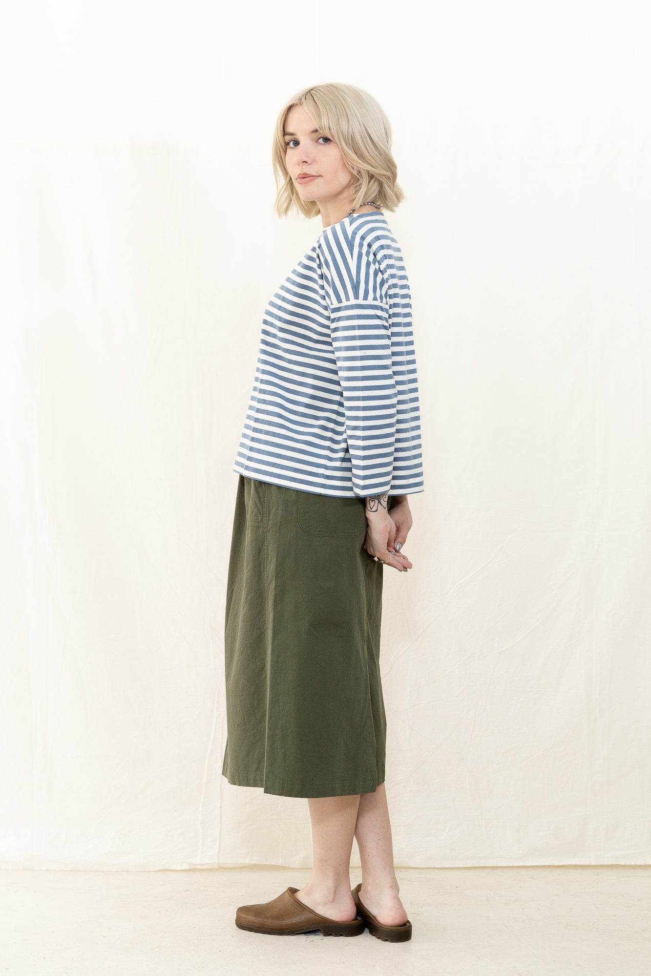 Beaumont Organic Leia-Sue in Pewter and Off White