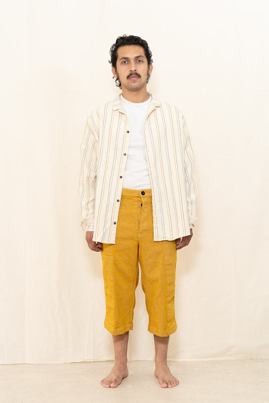 Tender Galloon Shorts in Yellow Twill