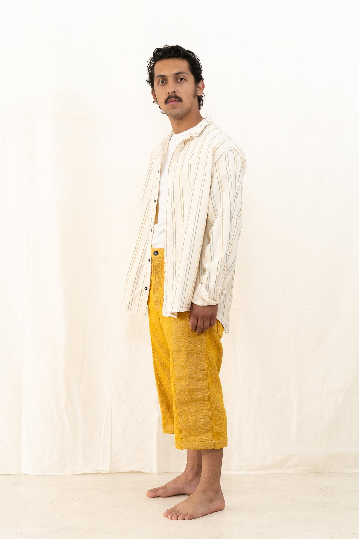 Tender Galloon Shorts in Yellow Twill