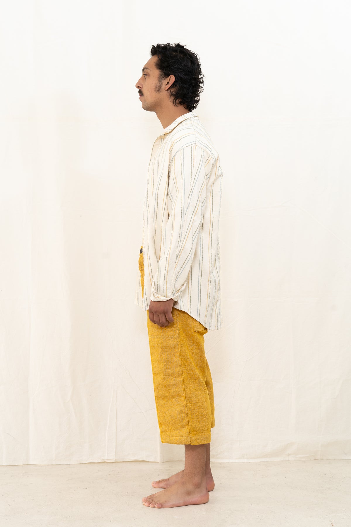 Tender Galloon Shorts in Yellow Twill