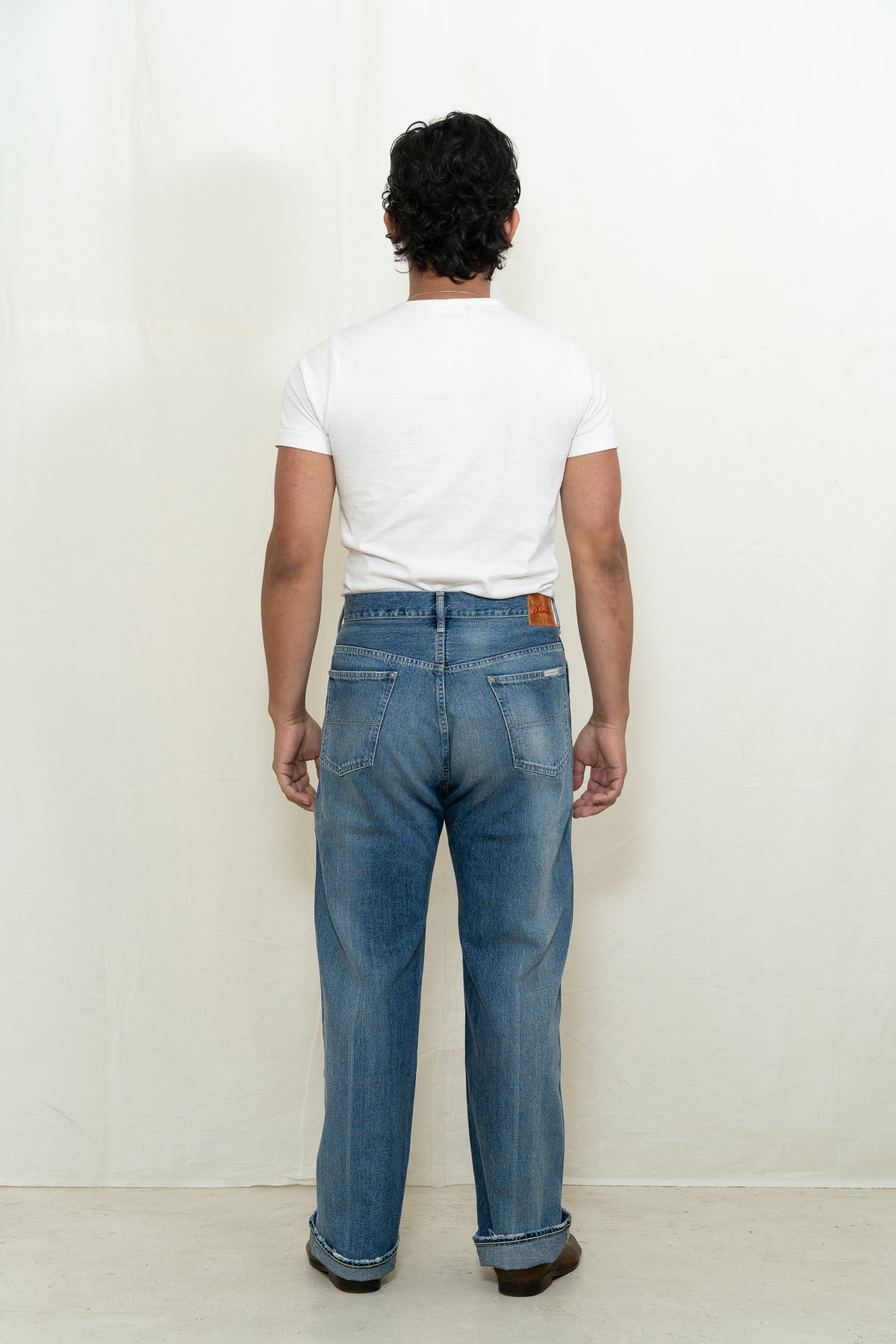 Chimala Wide Denim Straight Cut in Work Light Blue