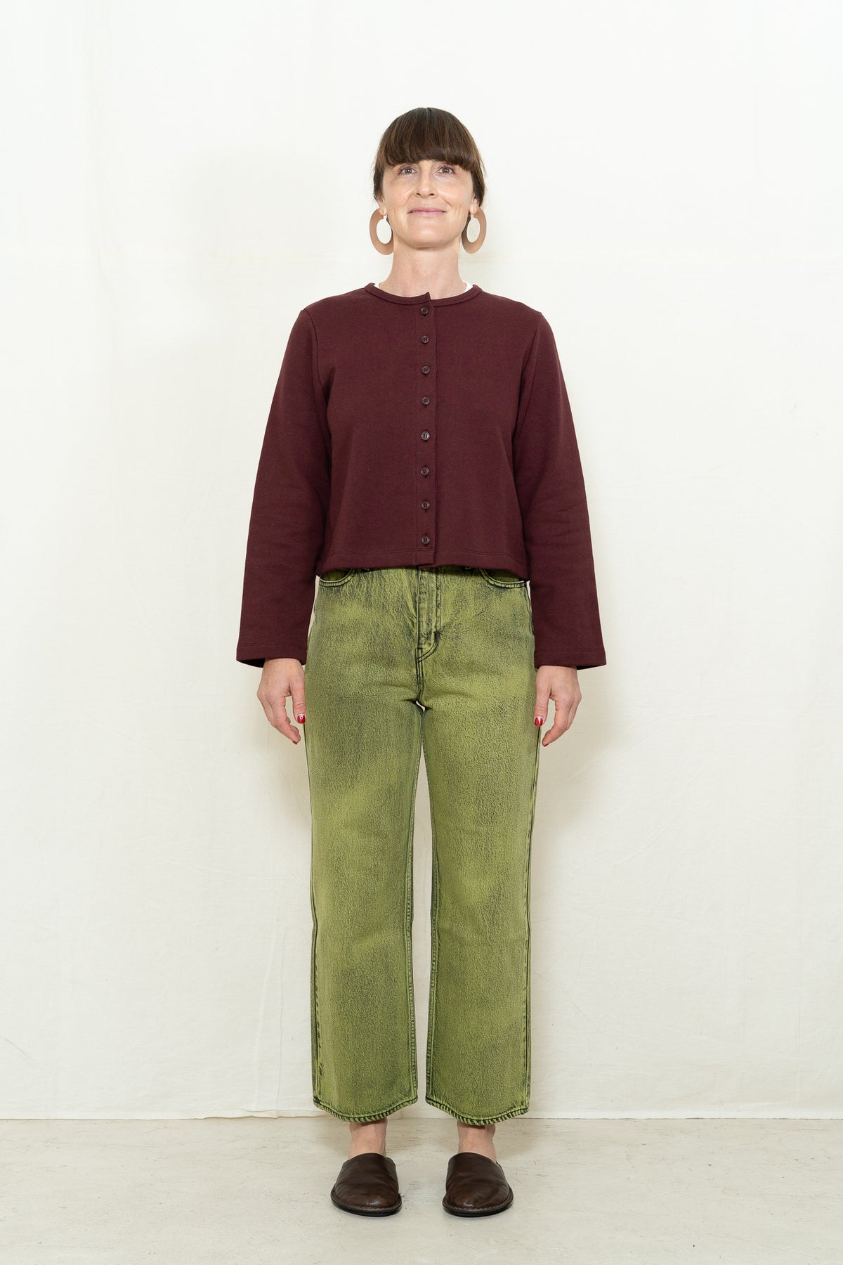 SARAHWEAR Lolita Cardigan in Bordeaux