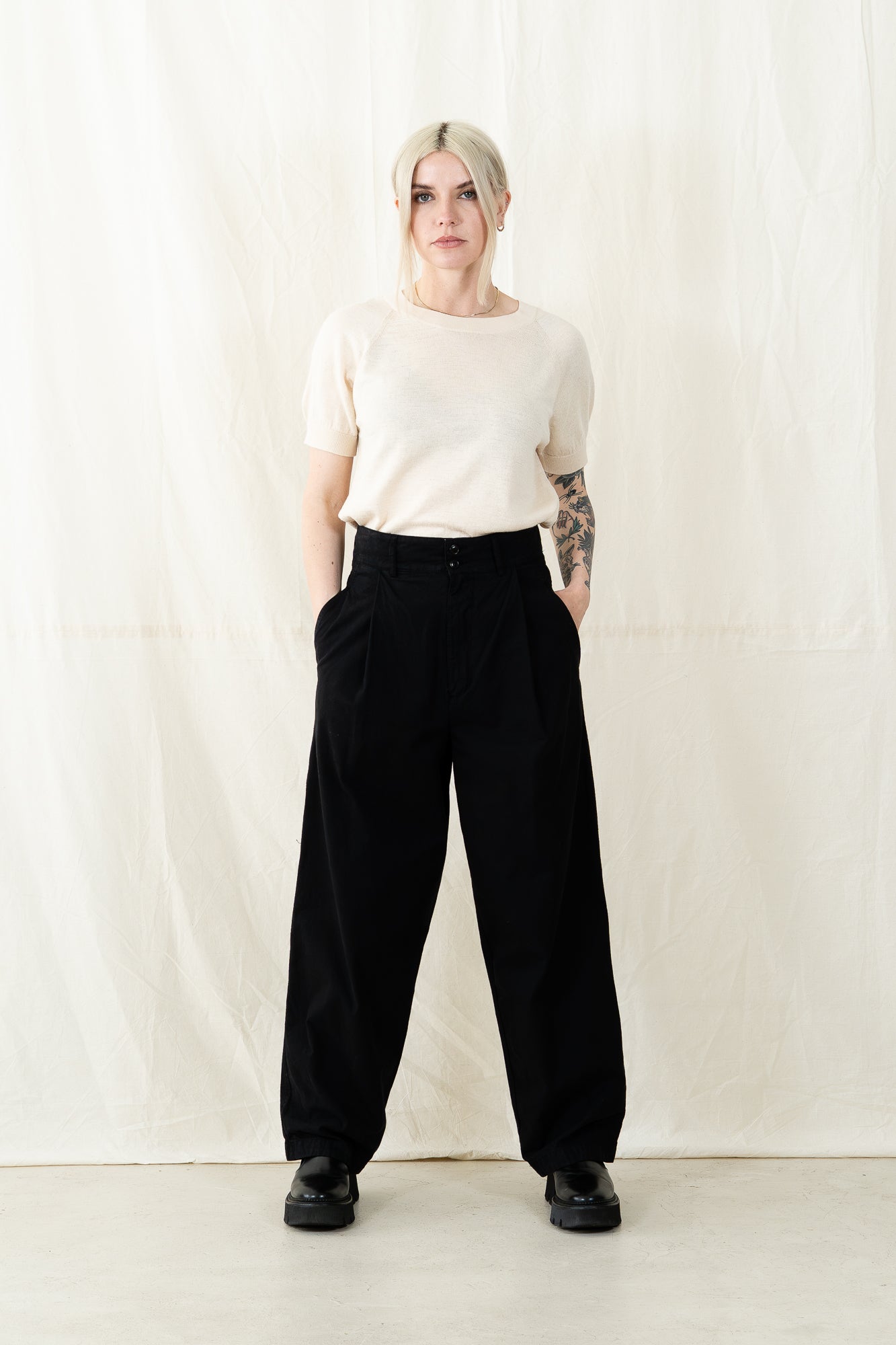 Micaela Greg Cream Raglan Tee