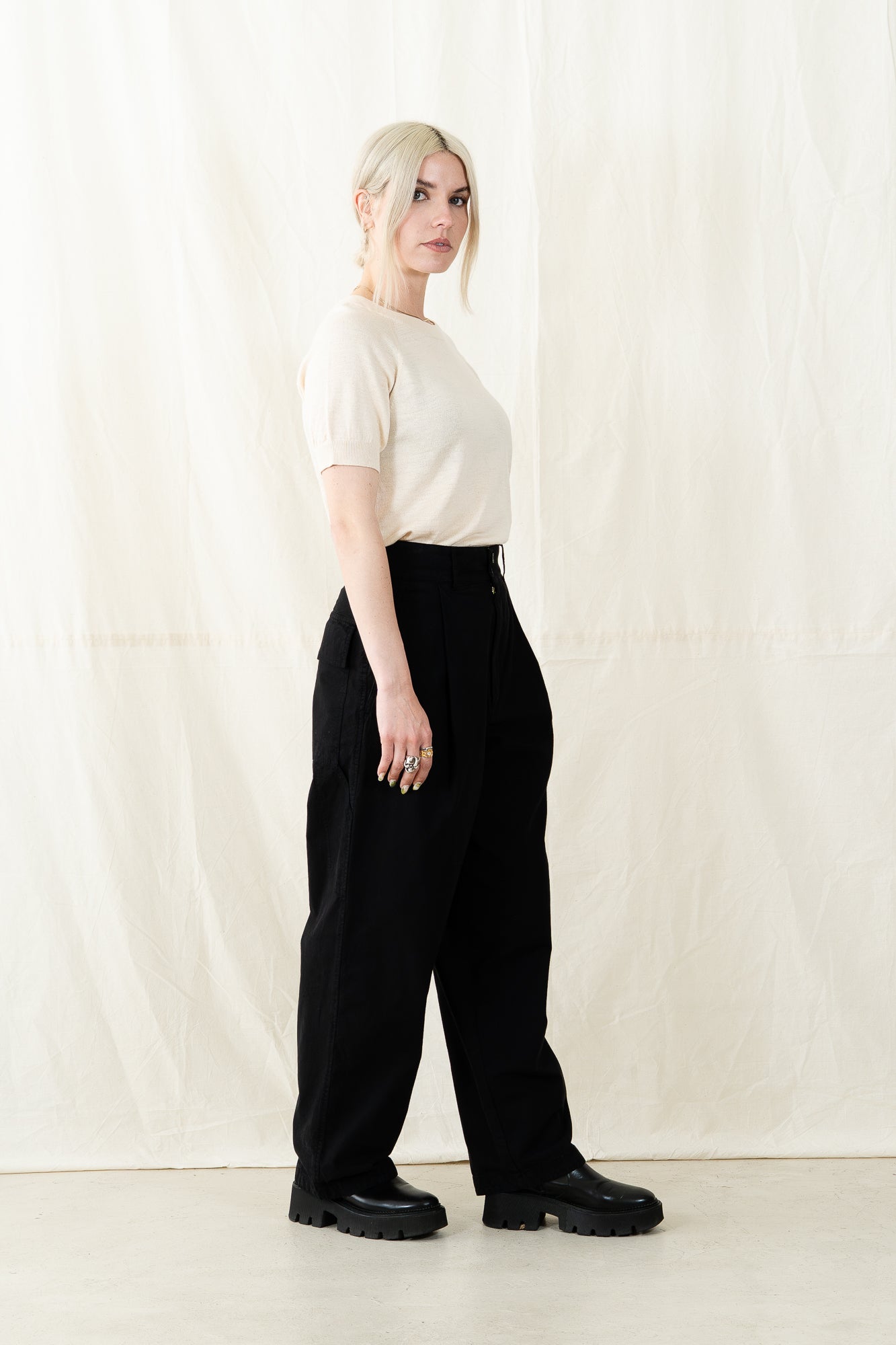 Micaela Greg Cream Raglan Tee