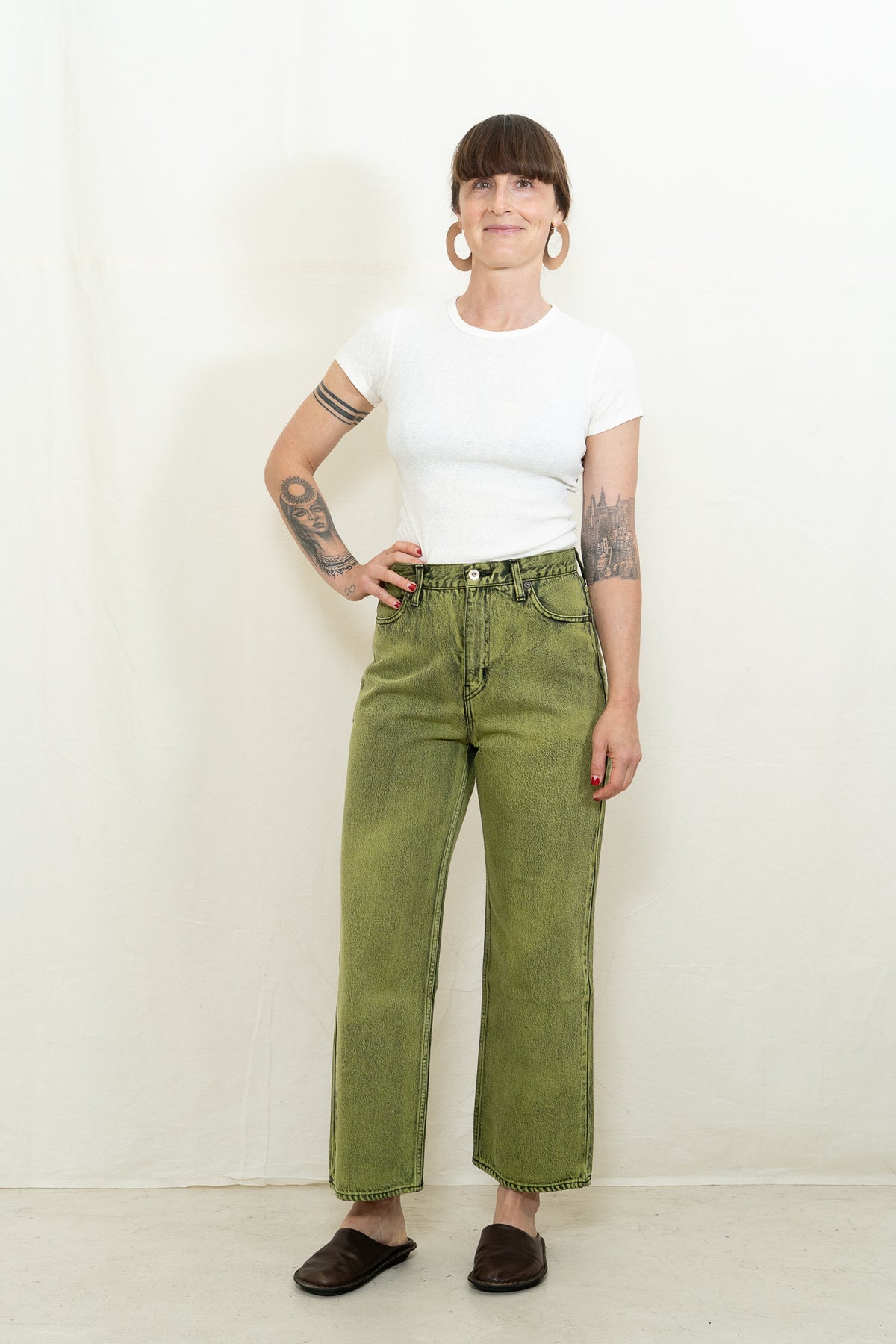 SAYAKA DAVIS Dad Fit Denim in Cactus