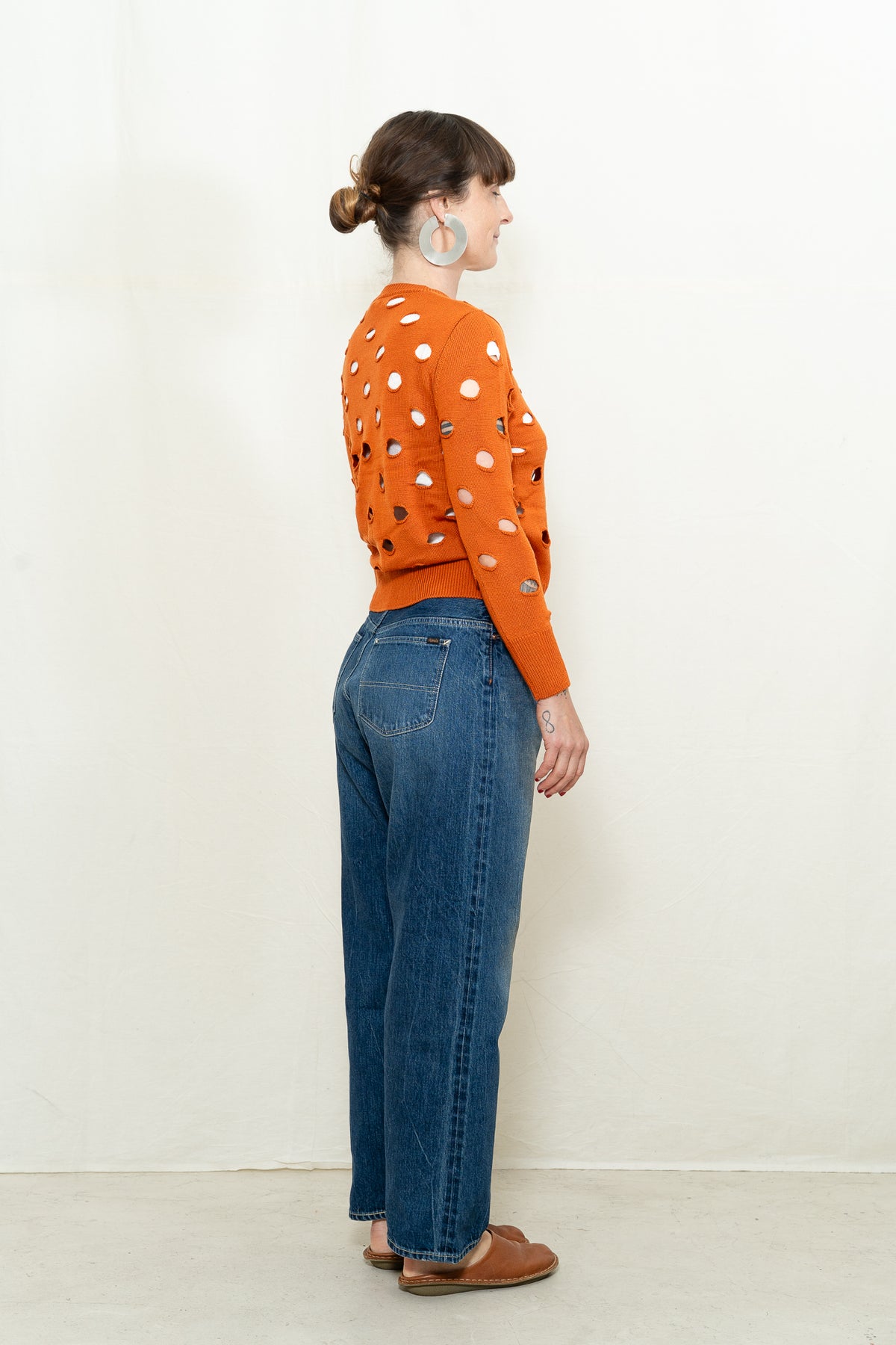 DEGEN Bind Off Crewneck Sweater in Koi