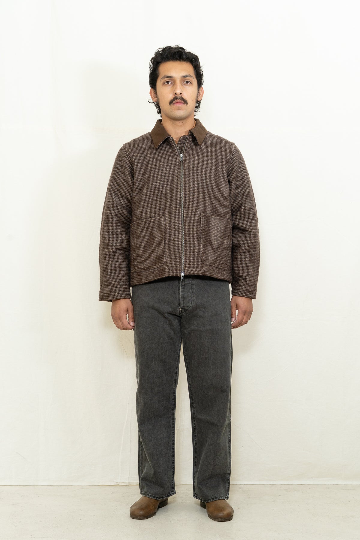Far Afield Josef Jacket in Brown Check