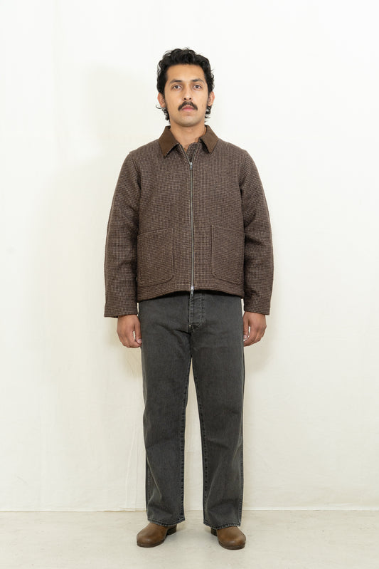 Far Afield Josef Jacket in Brown Check