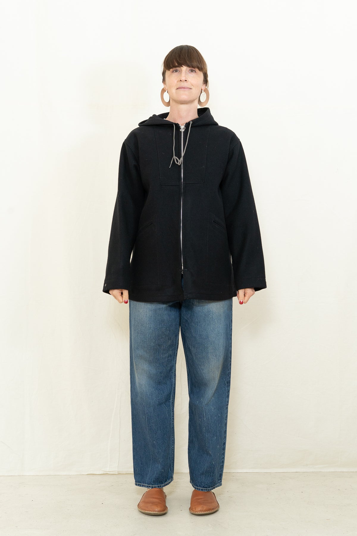 Chimala Double Melton Cadet Parka in Black