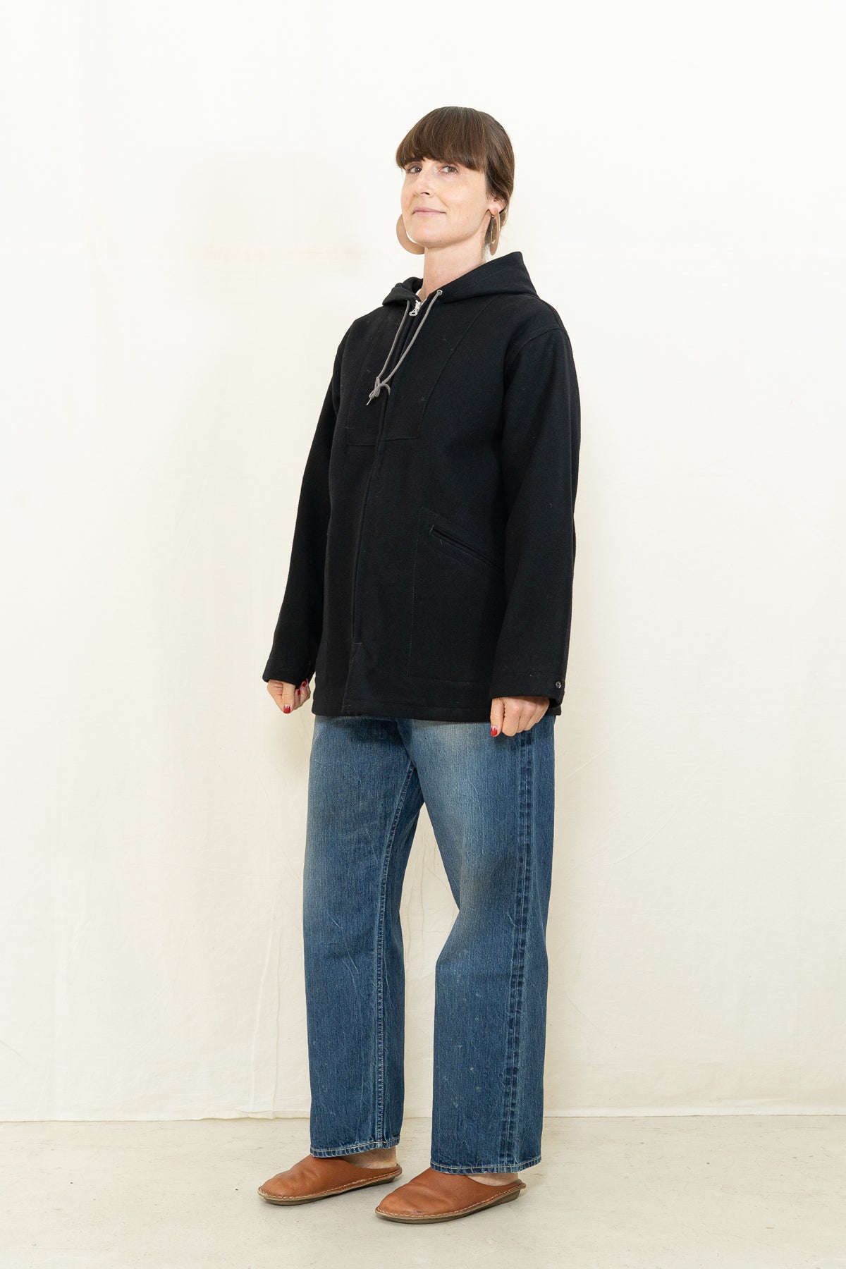 Chimala Double Melton Cadet Parka in Black