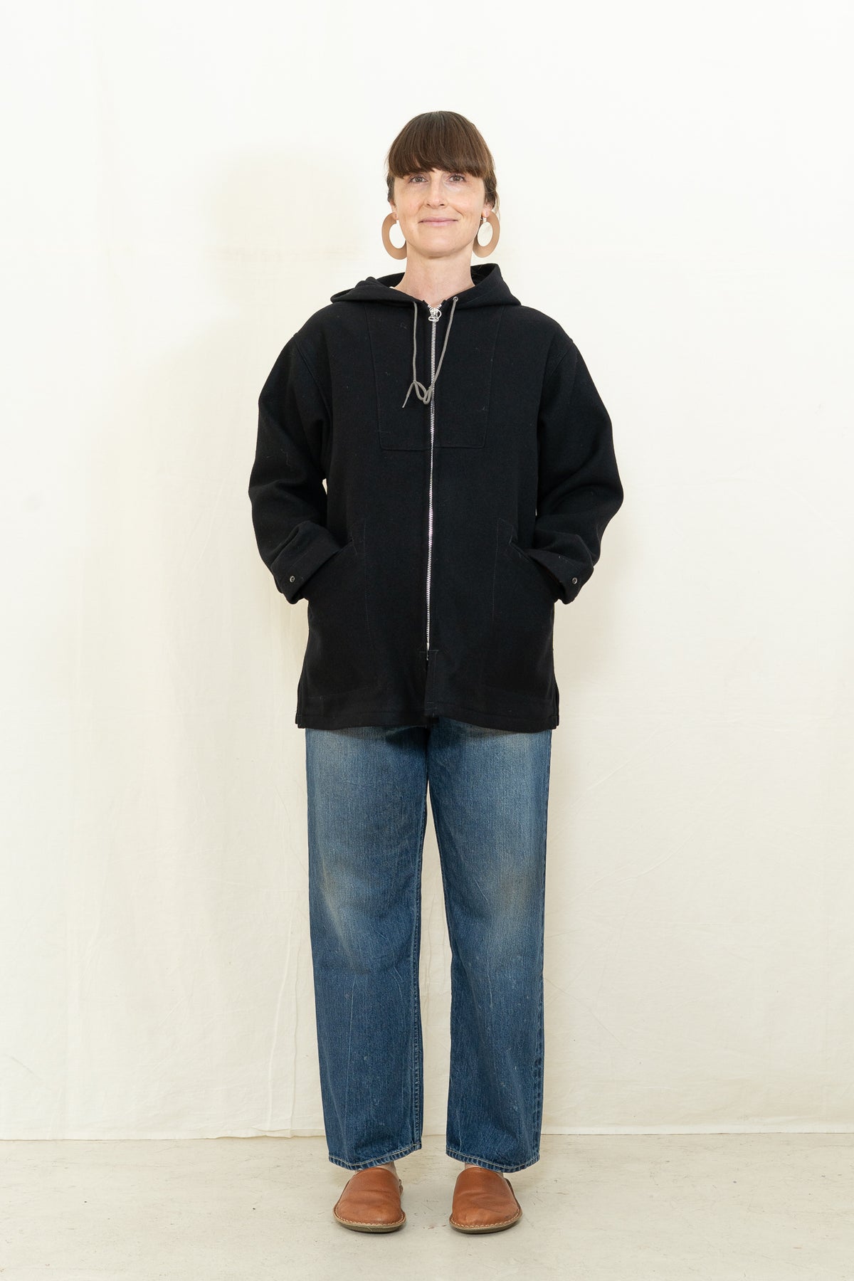 Chimala Double Melton Cadet Parka in Black