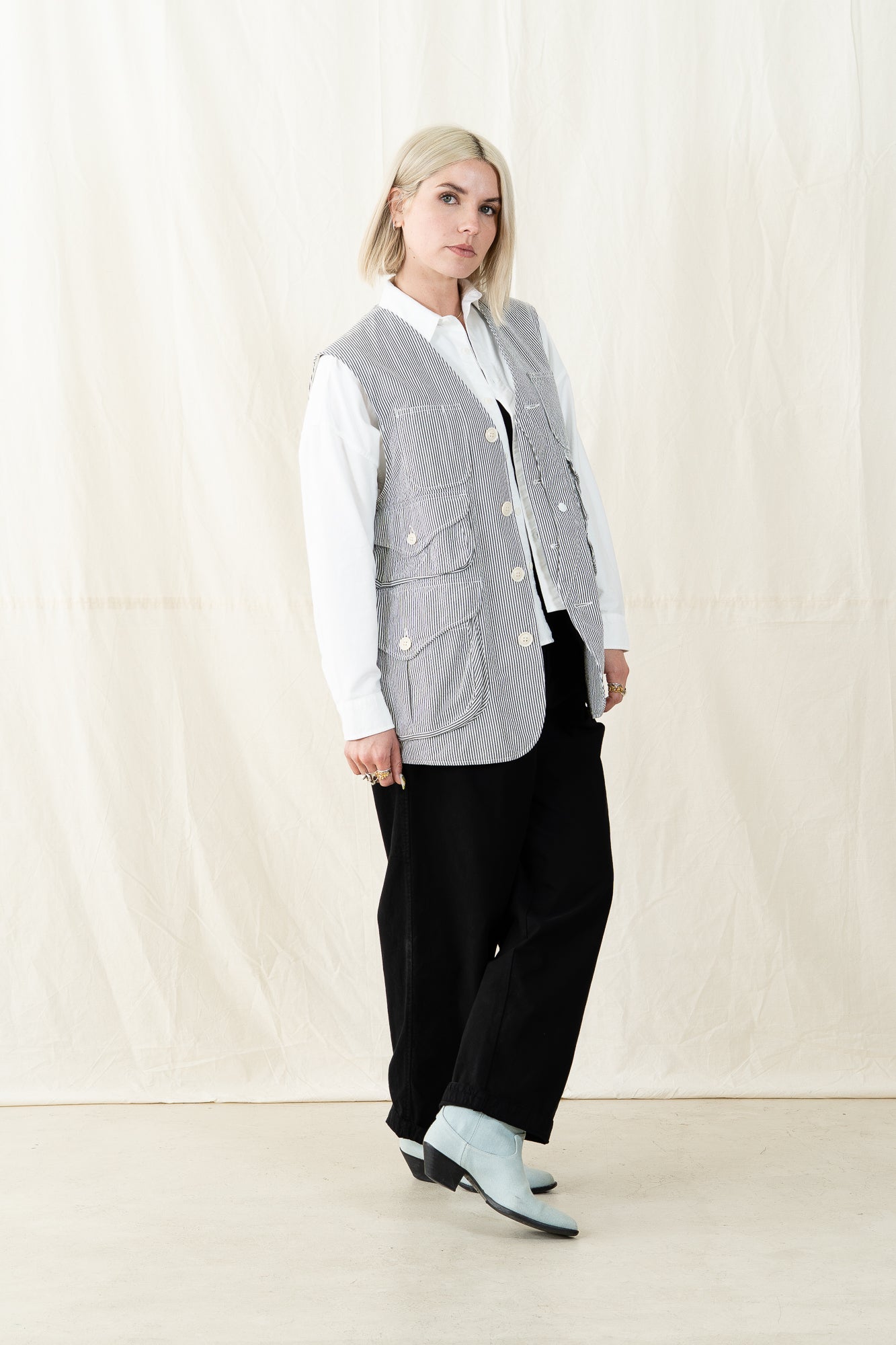 Engineered Garments Seersucker Hunting Jacket
