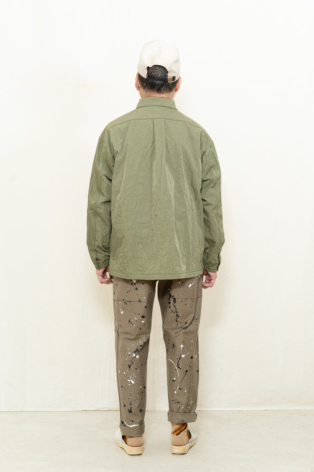 Jackman Nylon Ballboy Shirt in Olive