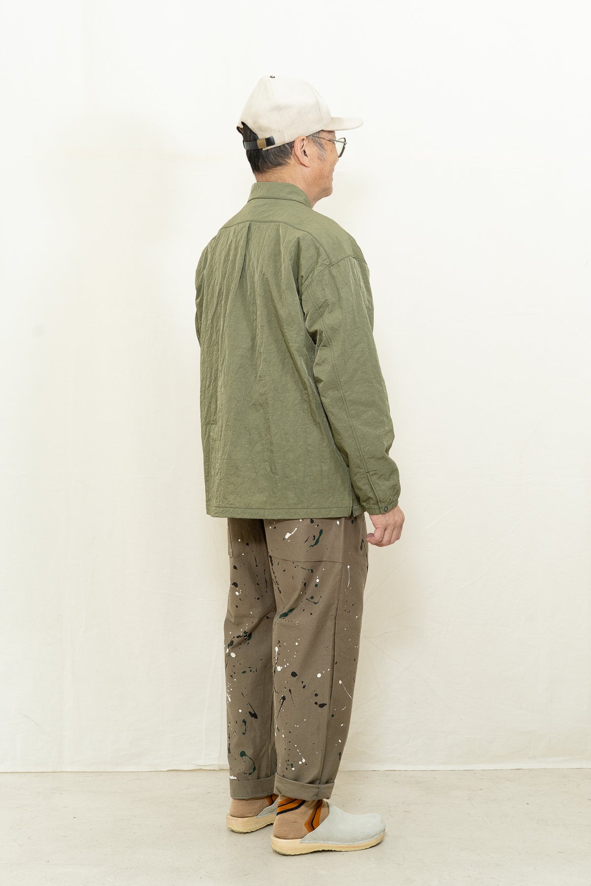 Jackman Nylon Ballboy Shirt in Olive