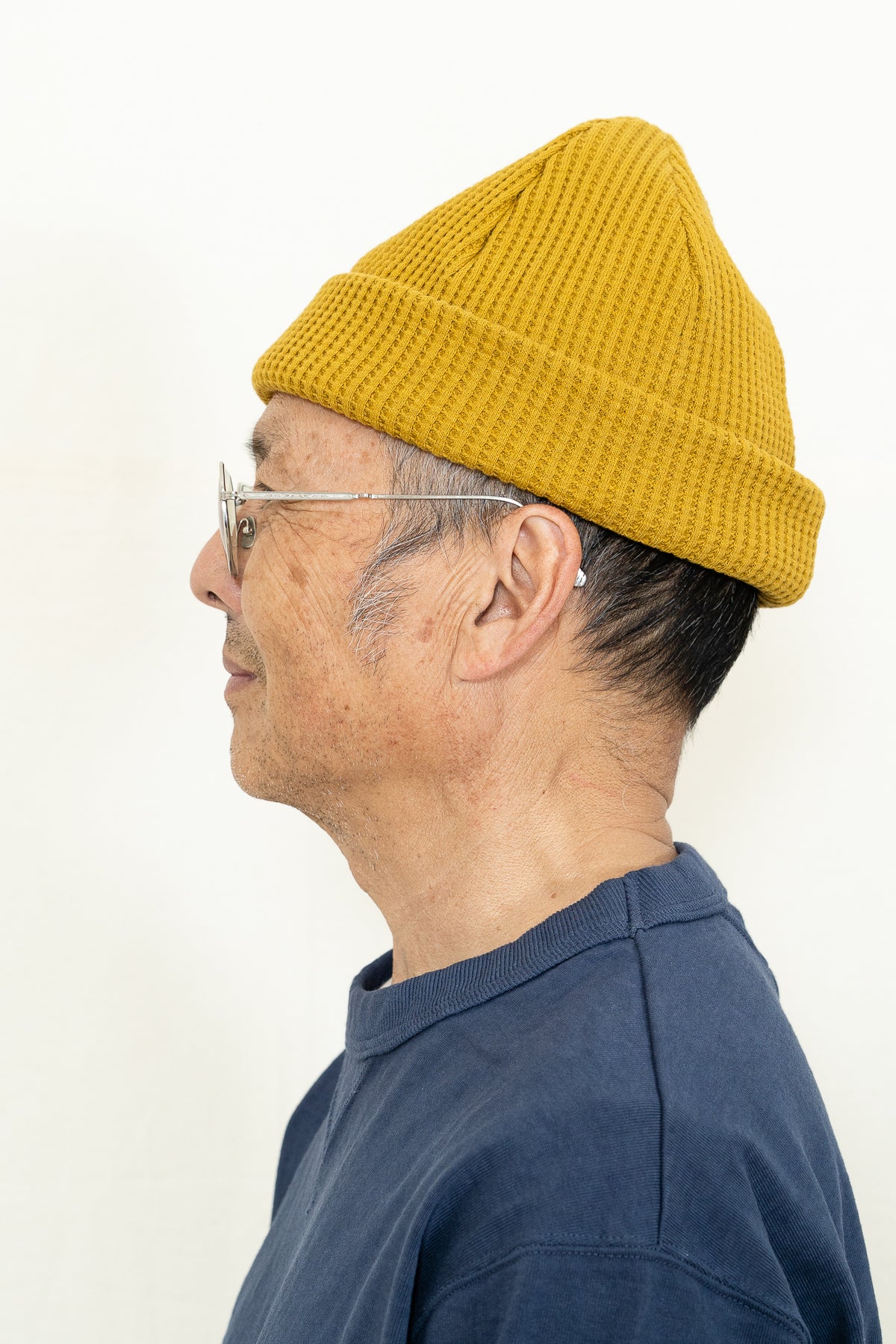 Jackman Waffle Knit Cap in Mustard