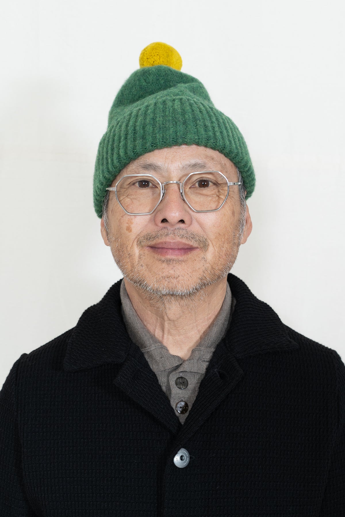Jo Gordon Plain Hat Contrast Pompom in Asparagus